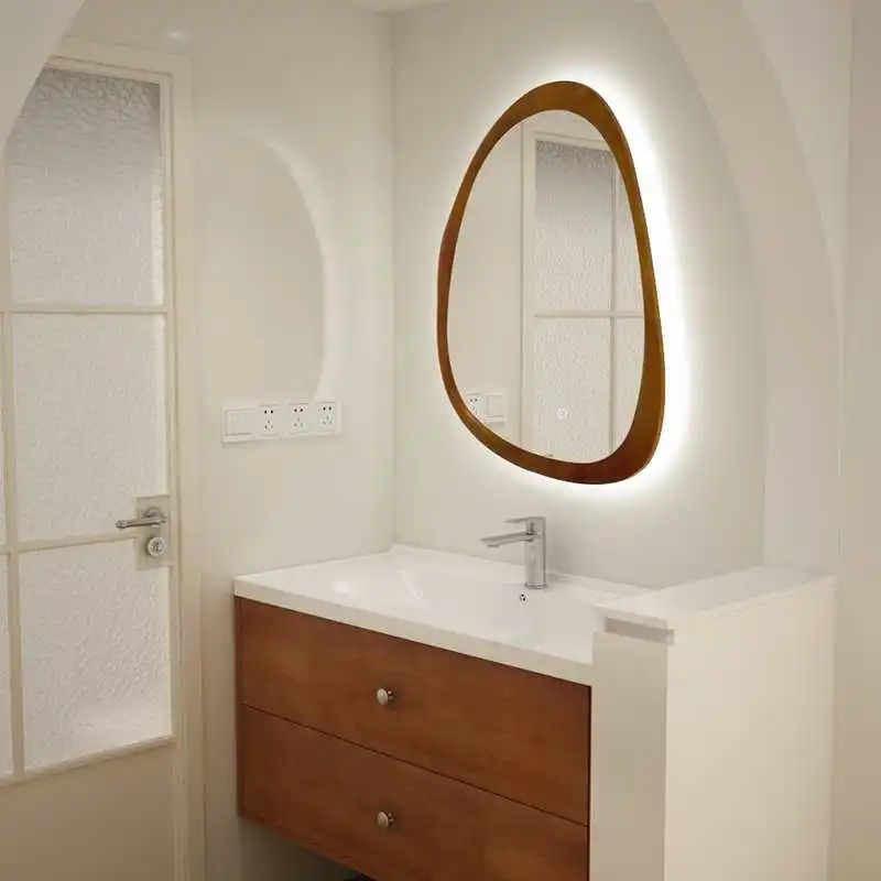 Walnut Colored Solid Wood Bathroom Cabinet, Washbasin, Wash Face And Sink, Antique Ceramic Integrated Basin