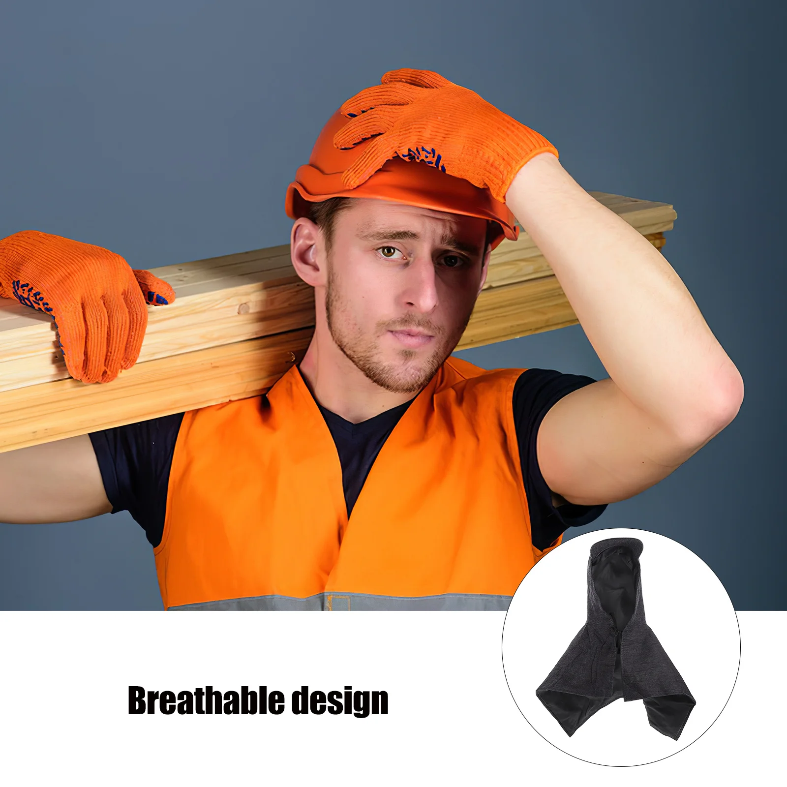 

Durable Denim Dustproof Work Cap Reinforced Sun Protection Neck Flap Baseball Hat For Outdoor Hiking Welding Cement Activities
