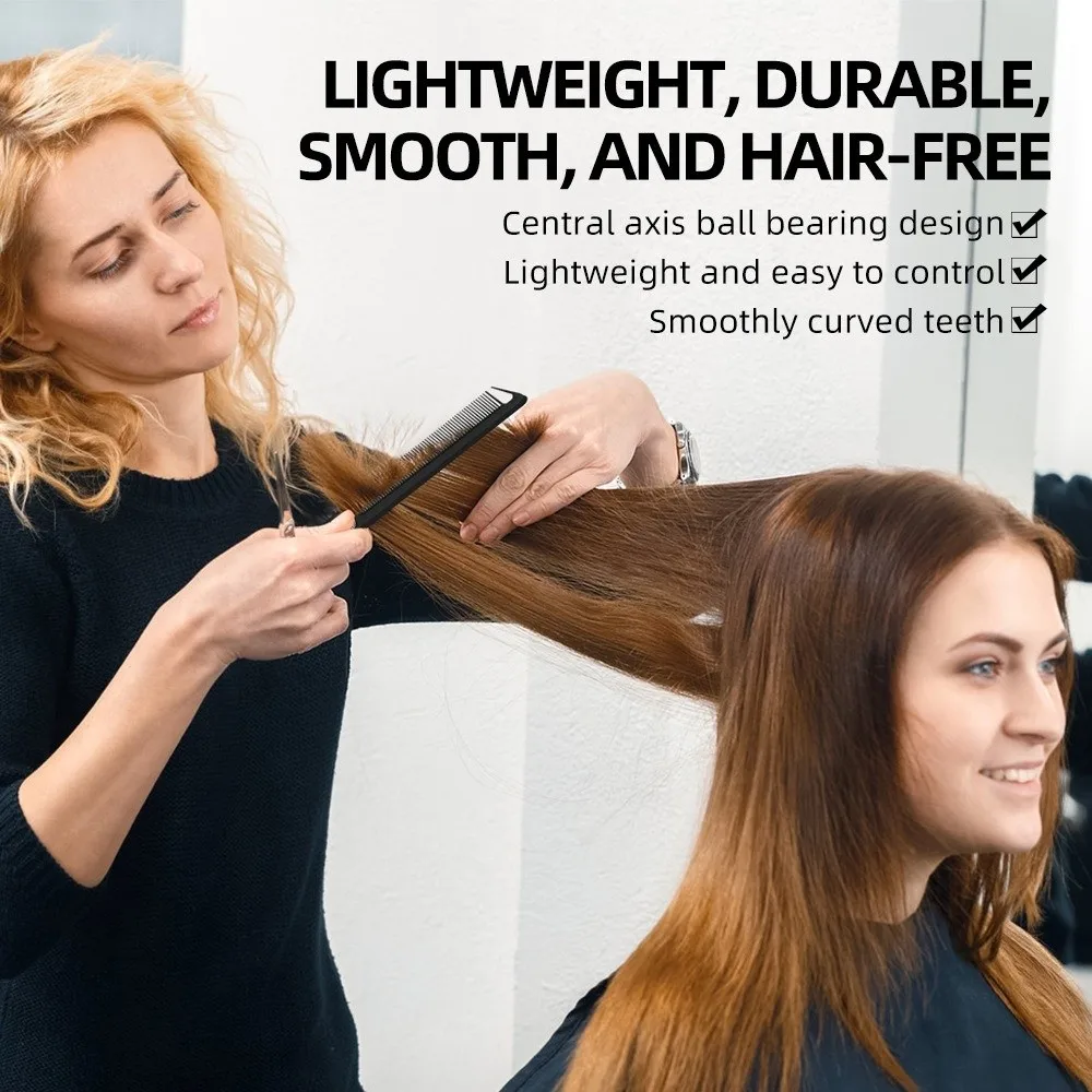 Professional Rotating Styling Comb High Temperature Resistant Multi-Function Anti-Static Styling Comb with Bearing Anti-static