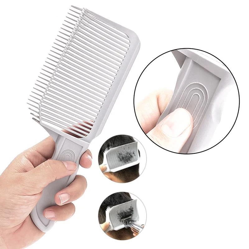 Professional Fading Comb Positioning Push Cut Caliper Comb Comb Quality Plastics Flat Top Men's Hair Cutting Heat-Resistant Comb