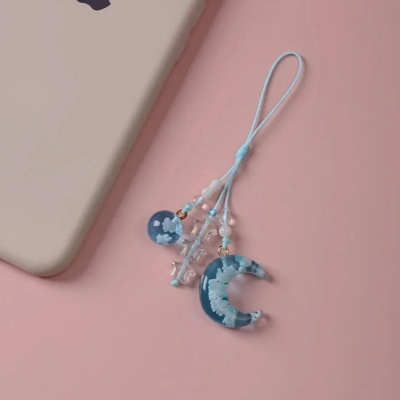 

1pc Star and Moon Phone Lanyard Pendant USB Flash Drive Anti-Loss Stylish Women's Edition Simple Artsy Style