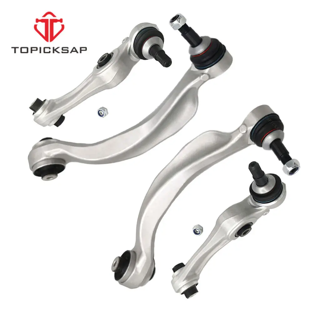 TOPICKSAP 4pcs Front Suspension Lower Control Arm Set for BMW F06 F10 F11 F12 F13 528i 535i 650i RWD 2011- 2019 31126775971