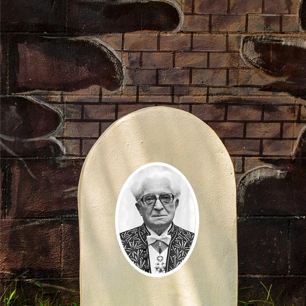 2D Flat Not 3D 1pc Custom Photo Memorial Headstone Tile Personalized Grave Marker with Oval Design Memorial Day Decorations