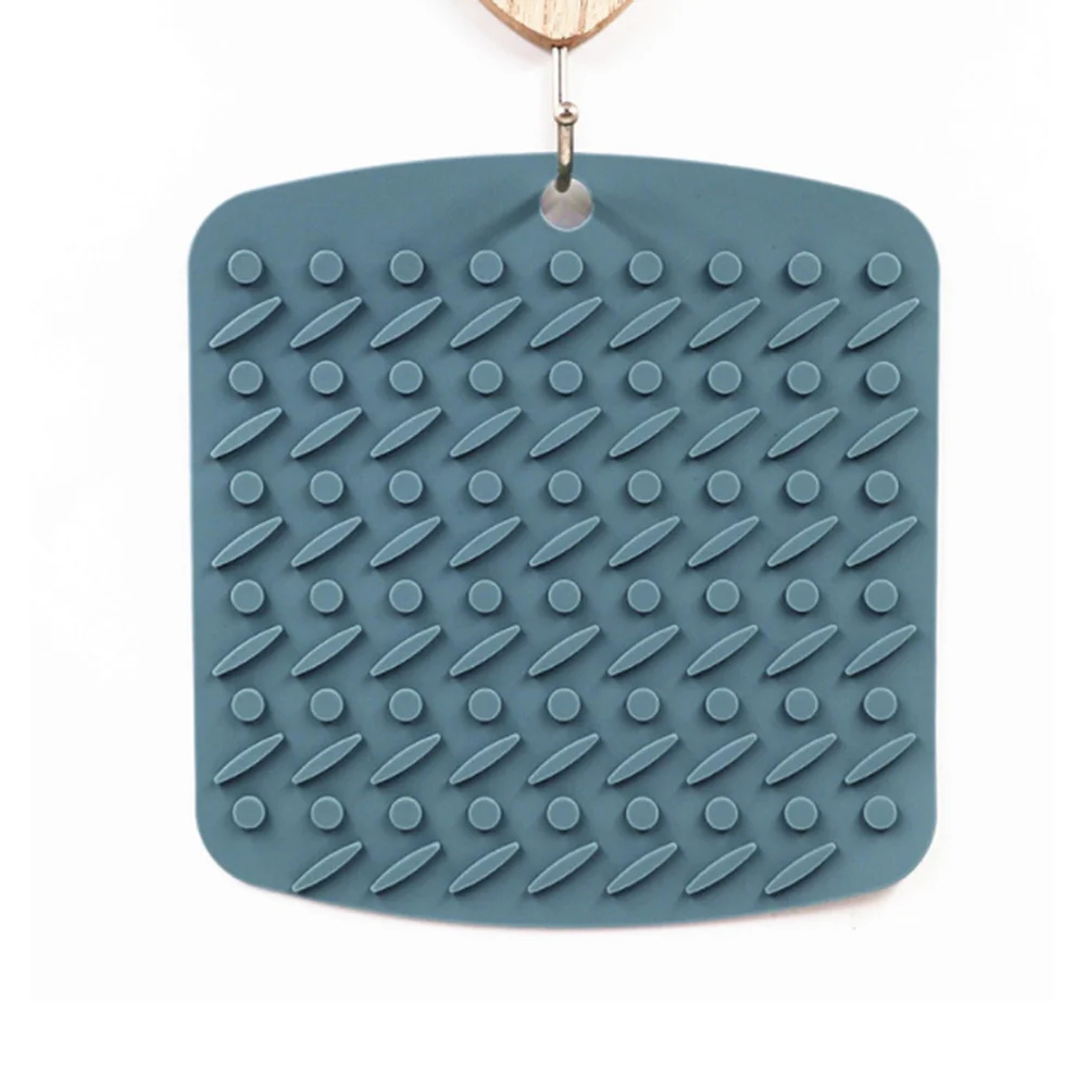

2Pcs Silicone Heat Resistant Insulation Pads Flexible Pot Holders Kitchen Table Non-Slip Mat Blue Mat Pot Holders
