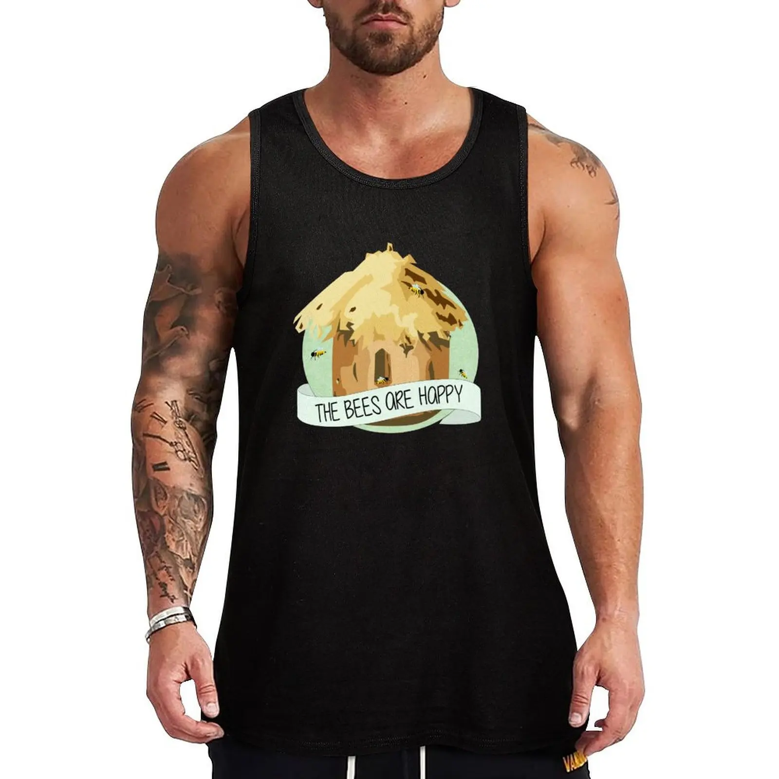 

The Bees are Happy Tank Top Stretch Tank Top Flexible Fit Casual Sleeveless