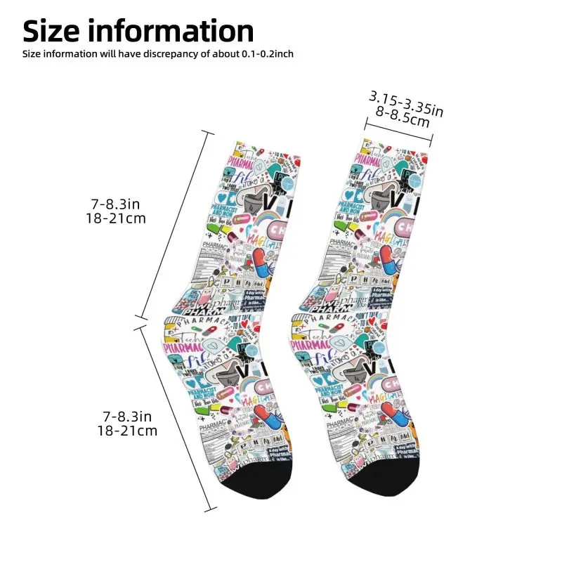 Funny Pharmacist Doctor Nursing Coworker Gift Socks Women Men Warm 3D Printing Medical Nurse Sports Basketball Socks