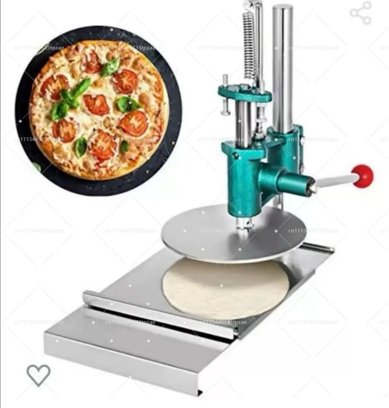 7.8 Inch 20cm Manual Dough Press Machine Household Hand Operated Roller For Pasta Pizza Pastry Making