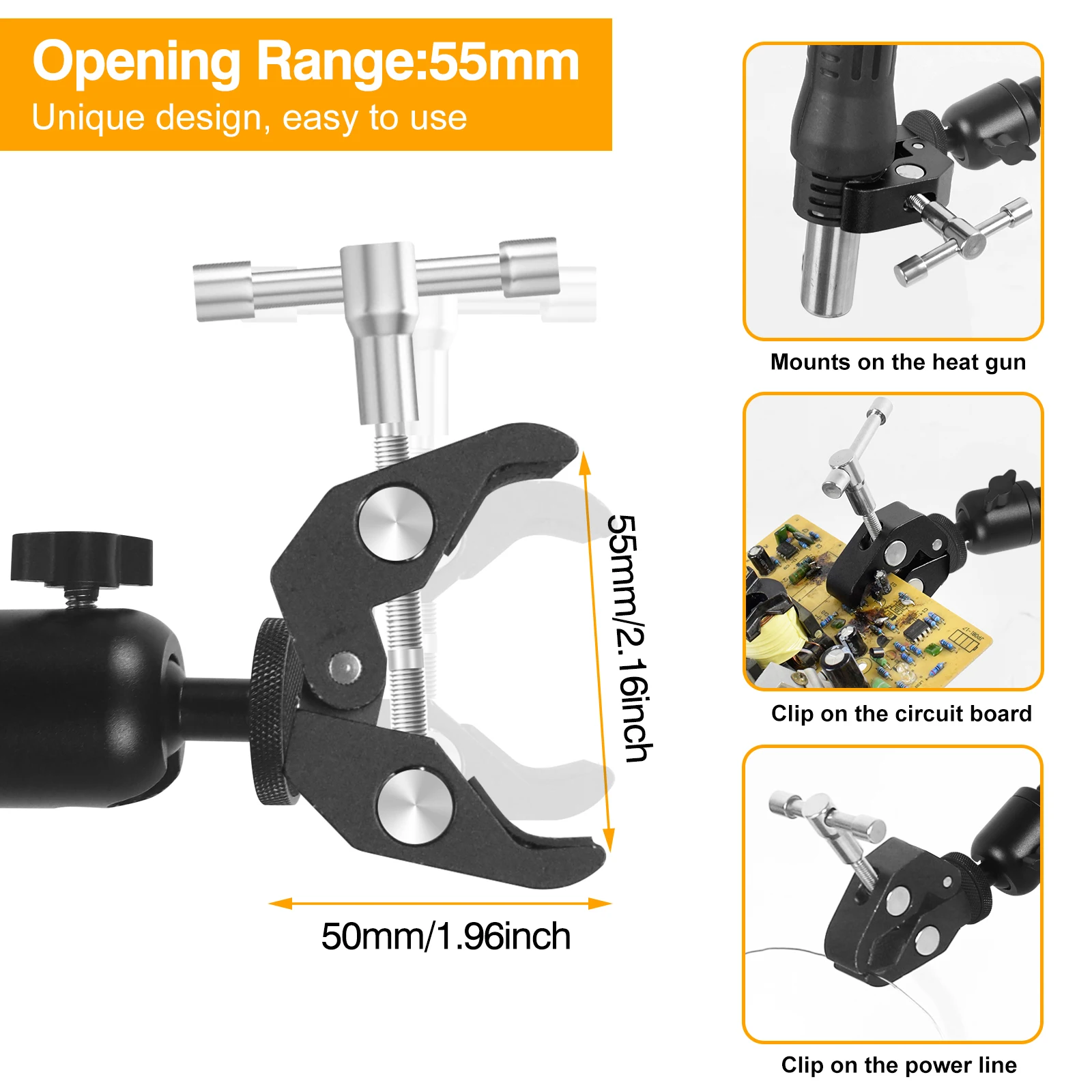 Toolour Magnetic Helping Hands Soldering Tool 360 ° Rotating Magic Hand Third Hand Work Station for PCB Holder/Hot Air Gun