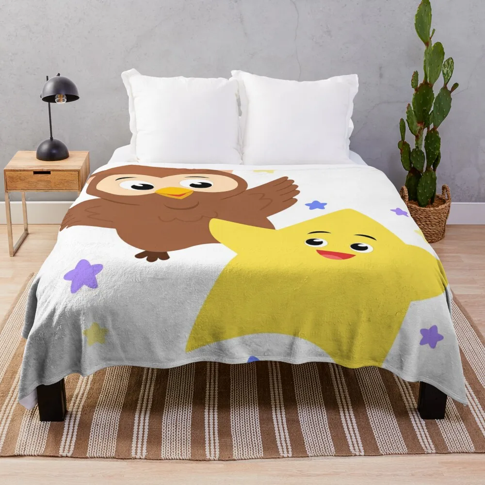 Twinkle Twinkle: Owl & Star Throw Blanket sofa bed Giant Sofa Bed Soft Beds Blankets