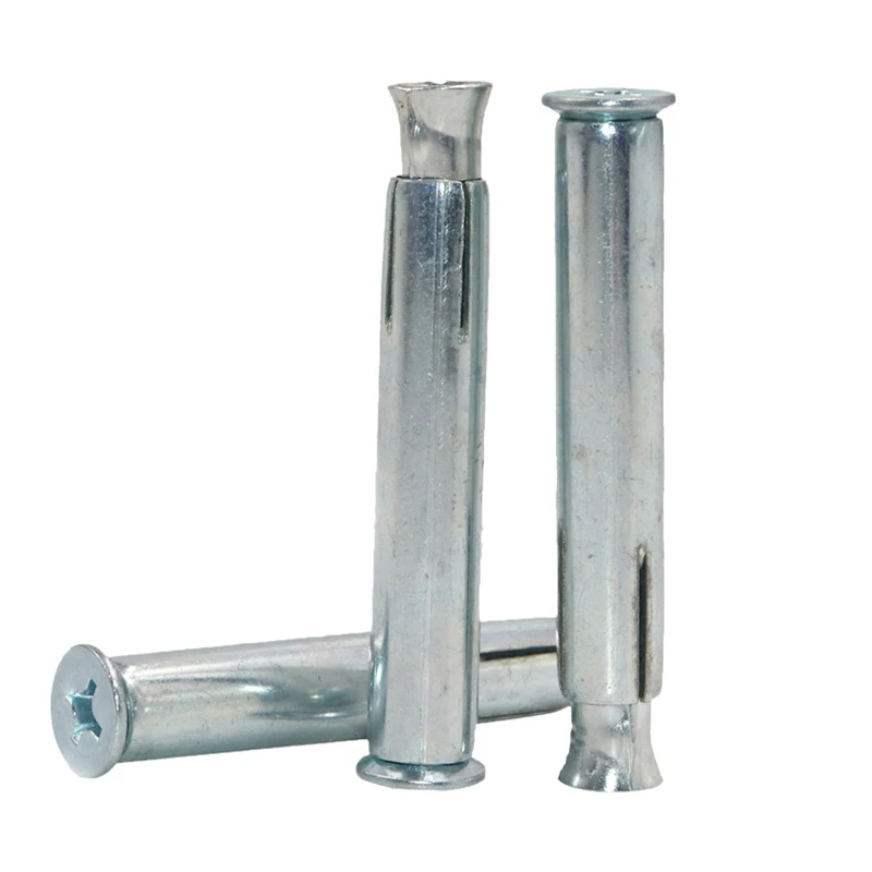 M6 galvanized cross head countersunk expansion screw with built-in expansion bolt 1pcs 5pcs 10pcs