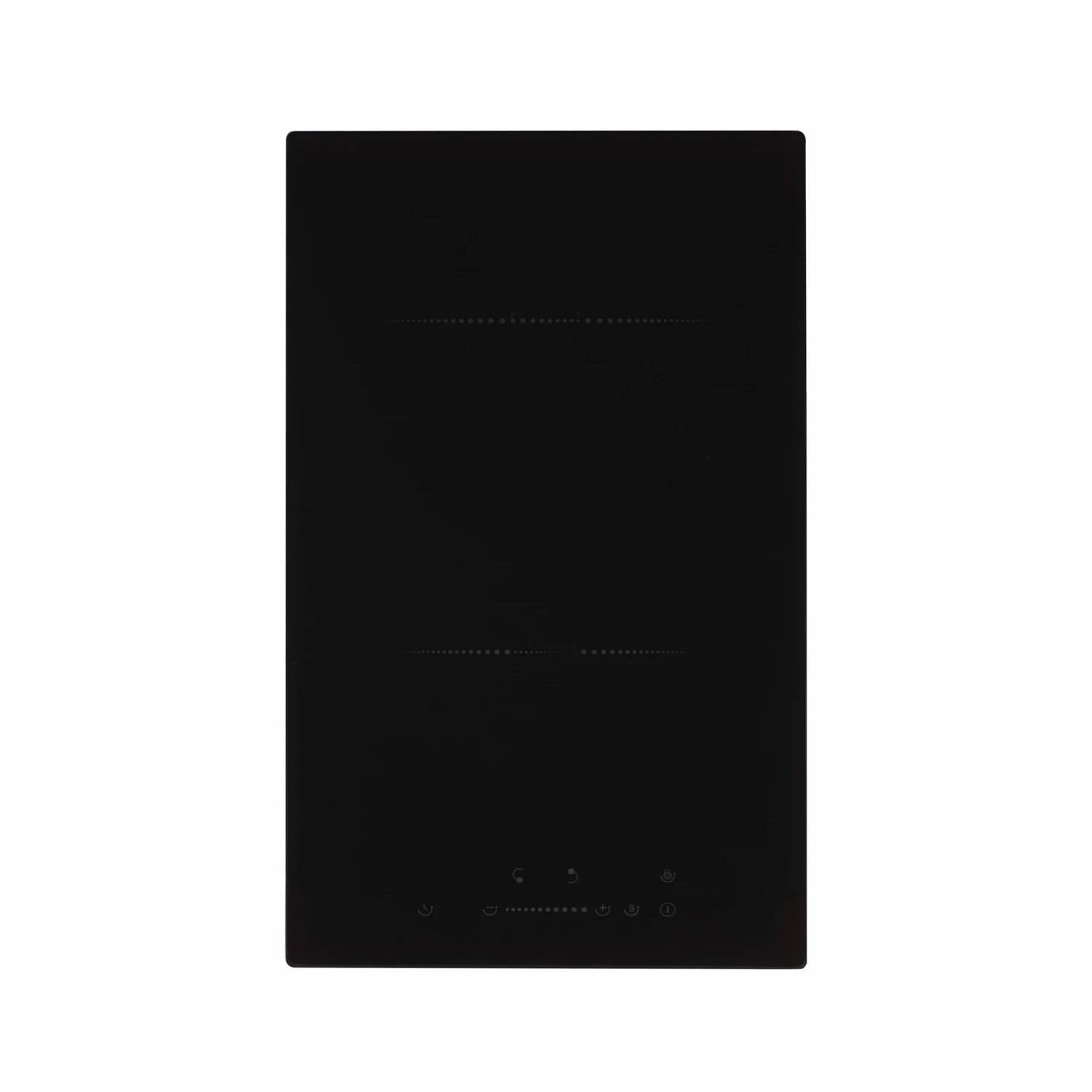2 Cooking Zones 30cm Black Glass Built-in Induction Hob 9 Power Levels Touch Control Electric Cooktop for Household Use