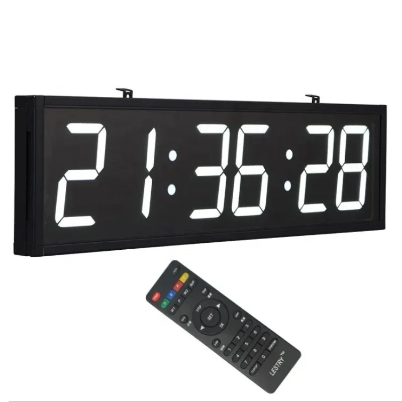 LED clock digital timing display custom large size wall clock with remote control
