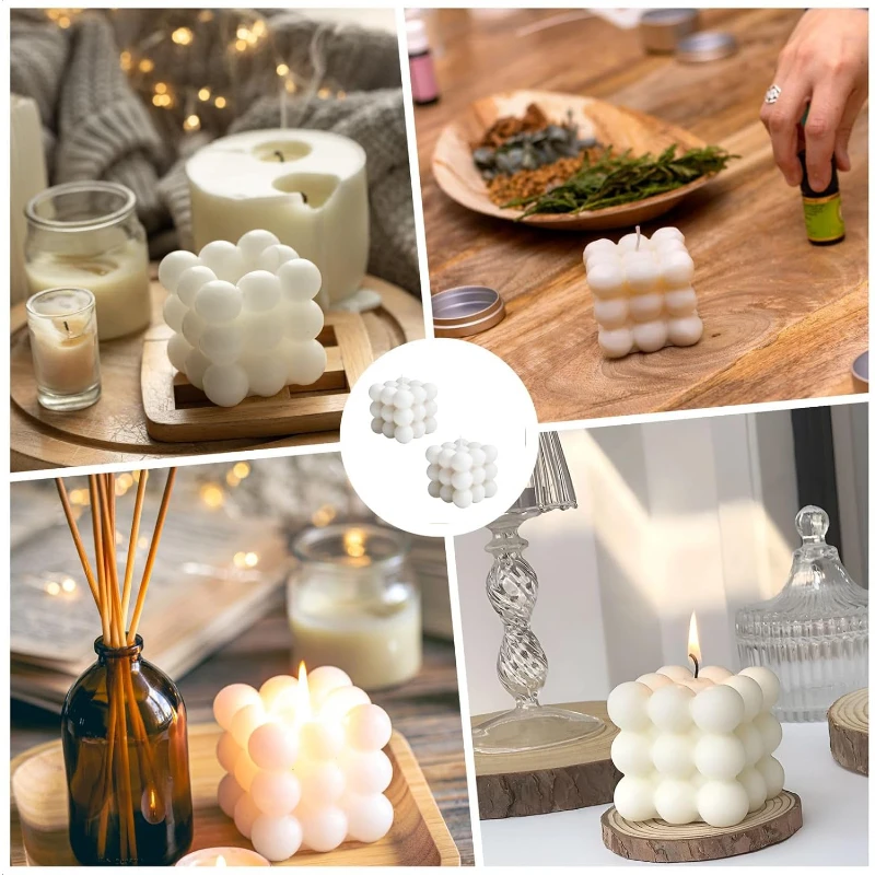 Vela de silicona 3D en forma de cuore de amor، molde de resina para jabón de Chocolate، cubo perfumado fait a mano