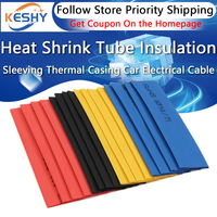 127/164/328/580Pcs Heat Shrink wrapped Shrinking Insulation Sleeving Thermal Casing Car Electrical Cable Shrink Tube Tube Kit