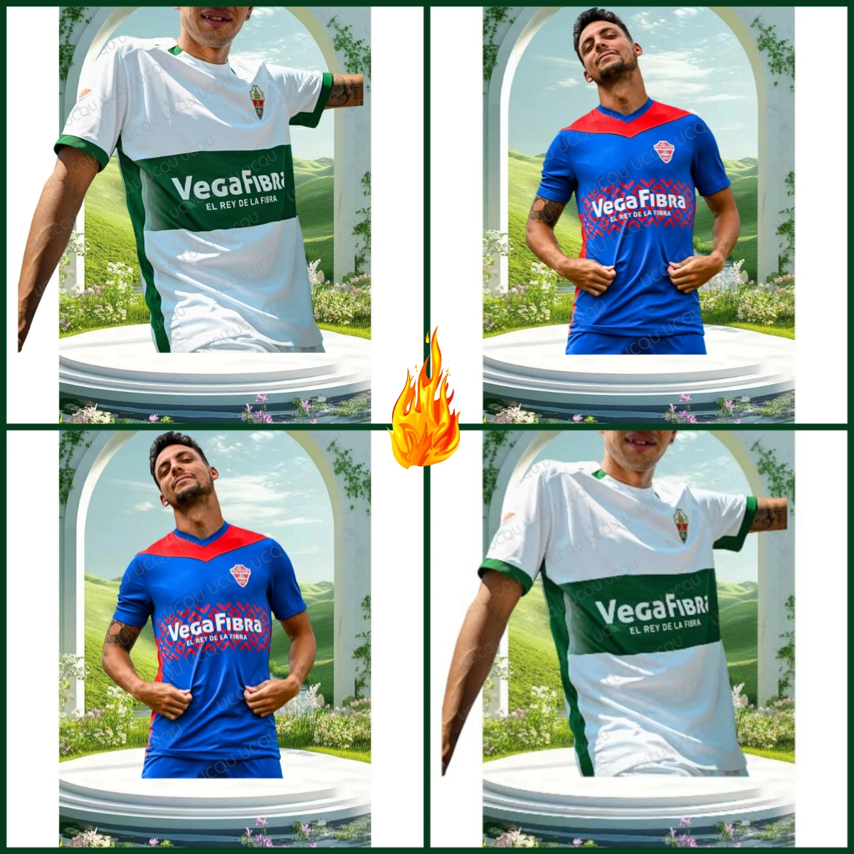 

Hot Selling Español Summer Special Elche Kit Football Short Jerseys Adult_Kids Breathable Quick Dry Motorcycle Short Sleeves