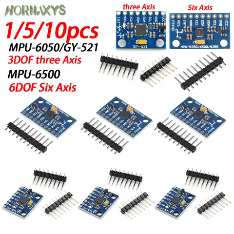 10/1pcs GY-521 MPU-6050 MPU6050 Module 3 Axis analog gyro sensors+ 3 Axis Accelerometer Module MPU6500 6Axis GY-6500