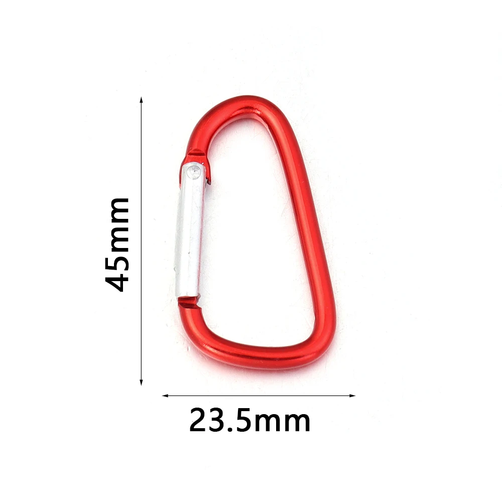 10pcs Carabiner Keychain Alluminum D-ring Buckle Spring Snap Hook Clip DIY Keychain Clasp Outdoor Camping Tool Jewelry Making