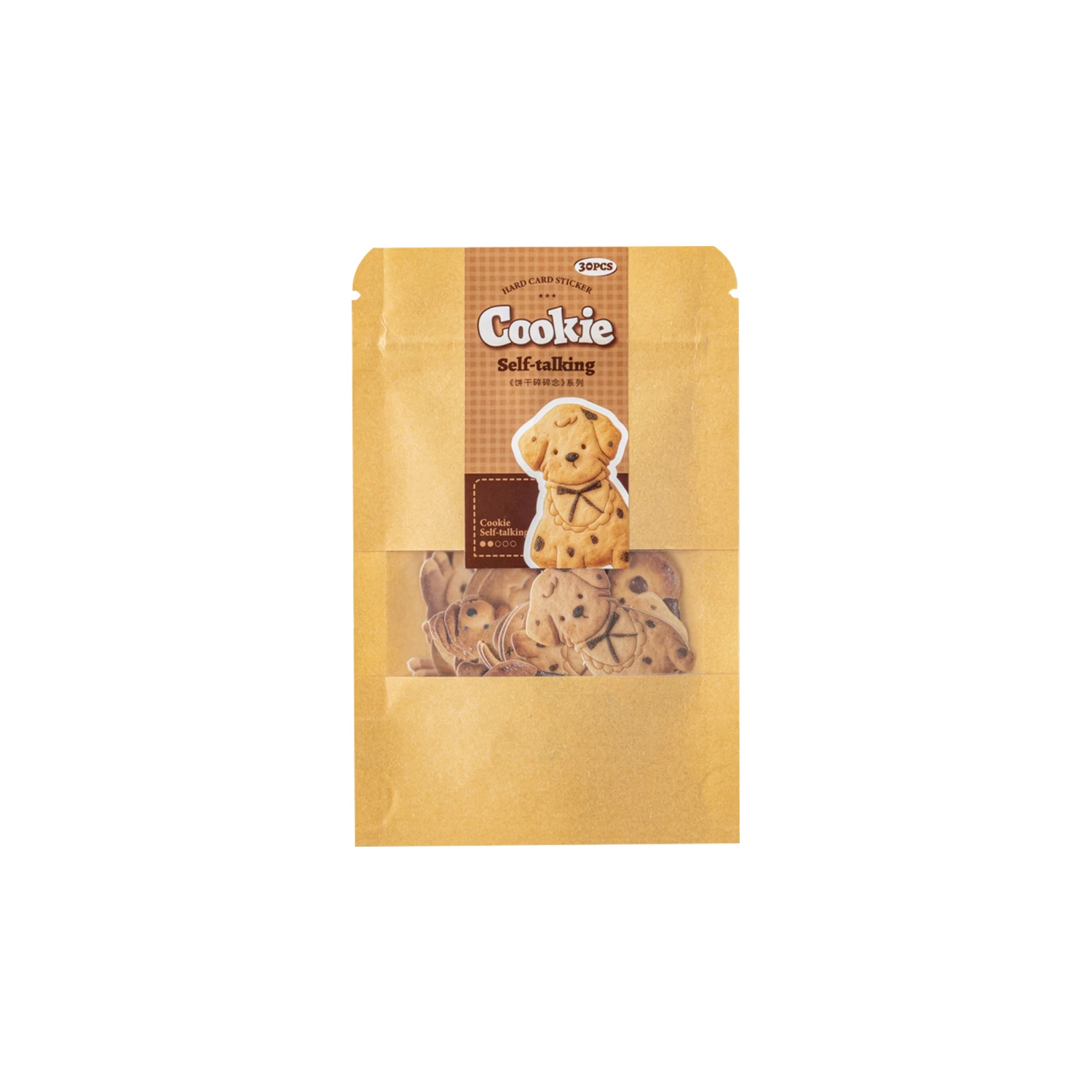 Cookie's Ramblings Series Kawaii Cat Dog Cookie Shape Landscape Sticker Creative DIY Journal Material Collage Stationery