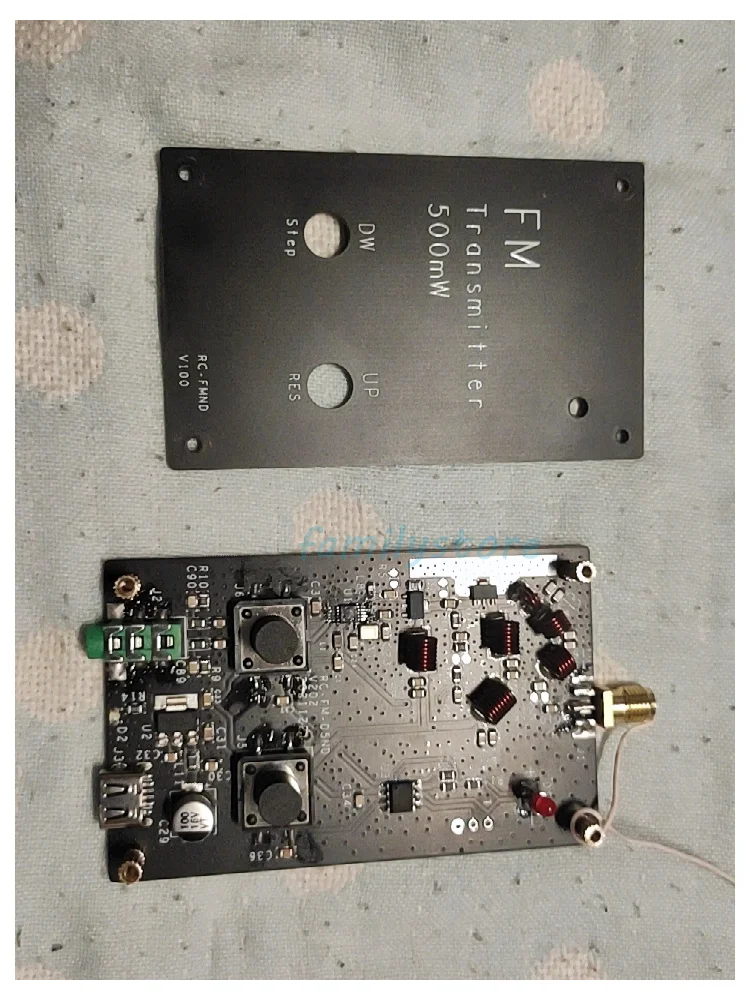 63dB 0.05% THD  1500m FM transmitter 500mW stereo RC-FMND   88-108MHz100KHz step  500mW (0.5W)  500mA