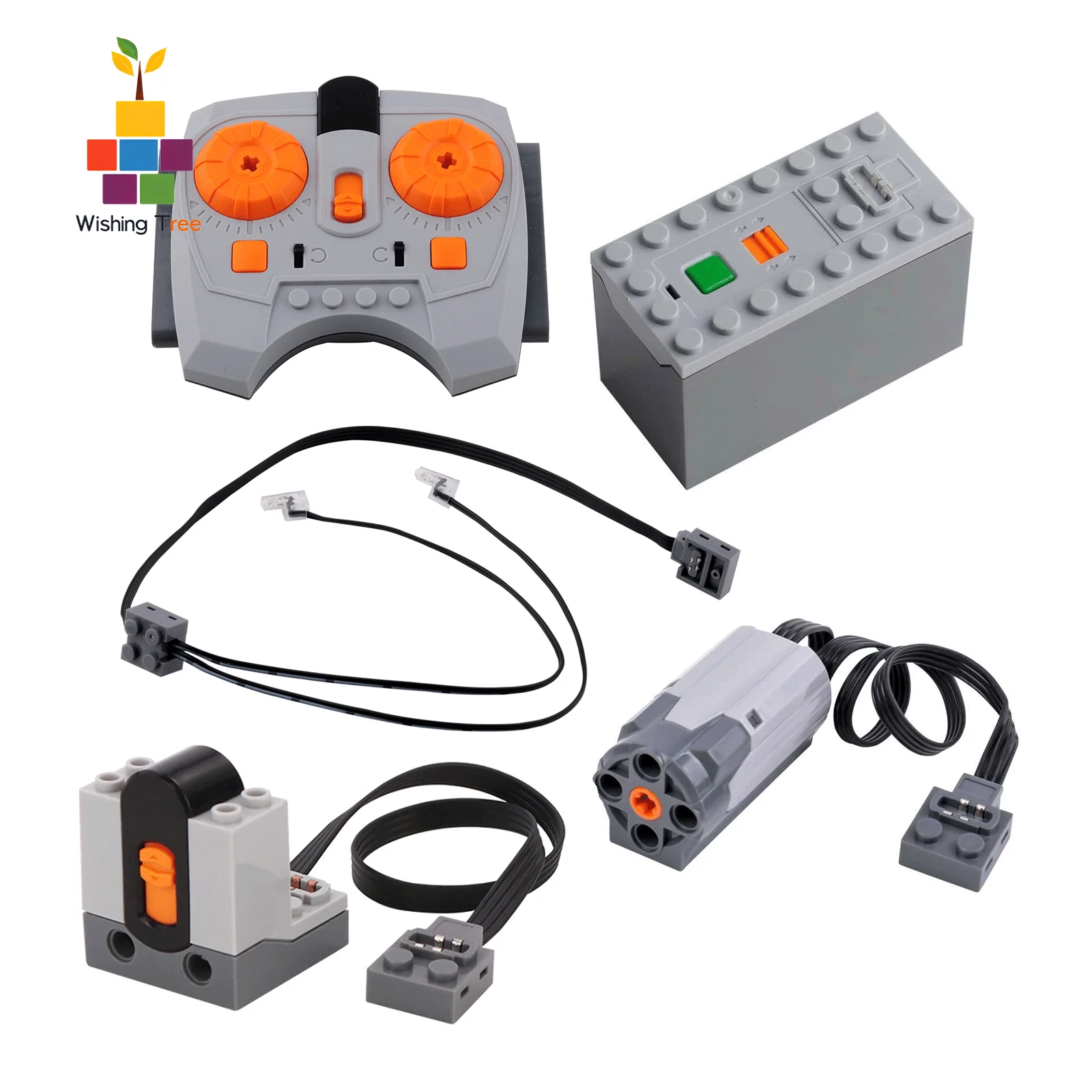 

MOC Building Blocks Power System Kit with IR Remote Control Receiver & Motors for DIY Robotics Projects