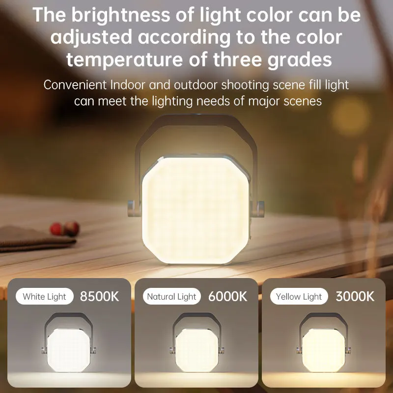 Lumière de remplissage vidéo RVB pour la photographie complète des documents, éclairage de tente ambiant, lumière à intensité variable intelligente, lumière de répartition de la musique, lampe à économie d'énergie