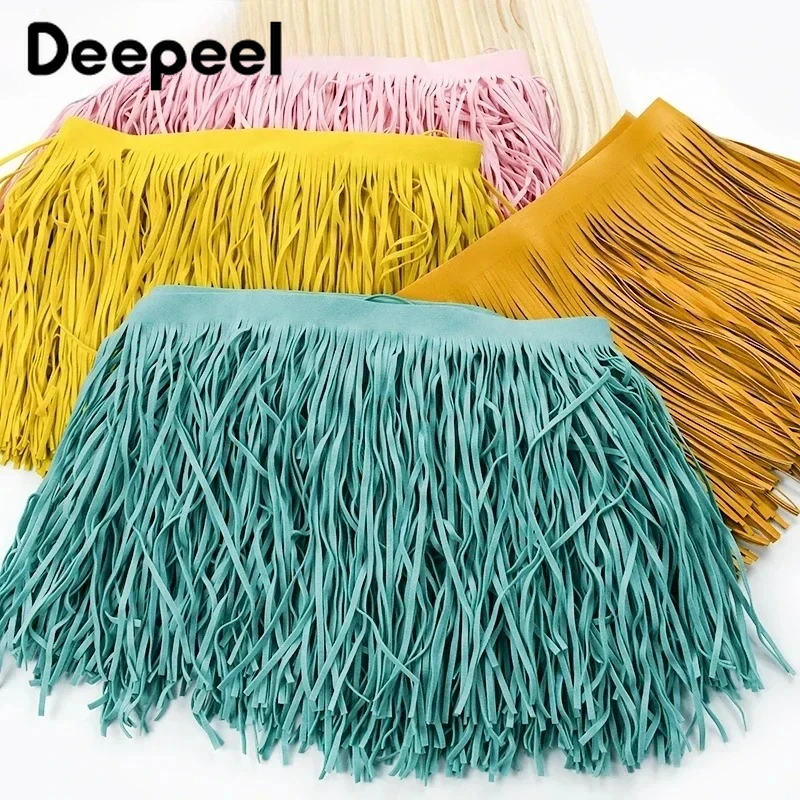 2 متر 10-30 سنتيمتر جلد الغزال شرابات هامش الدانتيل تقليم الستار فستان الزخرفية الزركشة خياطة هامش شرابة اكسسوارات #5