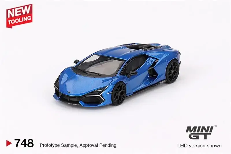 

MINI GT 1:64 Lamborghini Revuelto Blu Eleos LHD Static Diecast Casting Alloy Model Car Collection Toy Birthday Gift