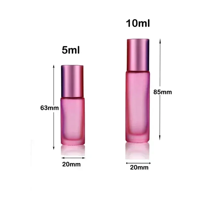 ガラスロールオンボトル,香水瓶,詰め替え可能な化粧品容器,ロールオンボトル,バイアル,トラベルセット,エッセンシャルオイル,30個,5ml, 10ml