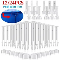 12/24Pcs Replacement Plastic Pool Joint Pins for Intex Round Metal Frame Pools with Rubber Seals Lock Set Swimming Pool Parts