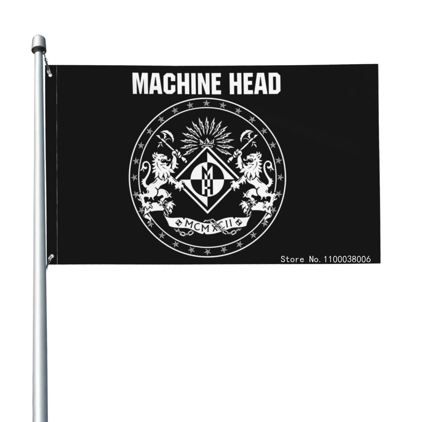 Machine Head Crest Flag Banner Flying Promotion Flying Flags Club Decoration Outdoor Advertising