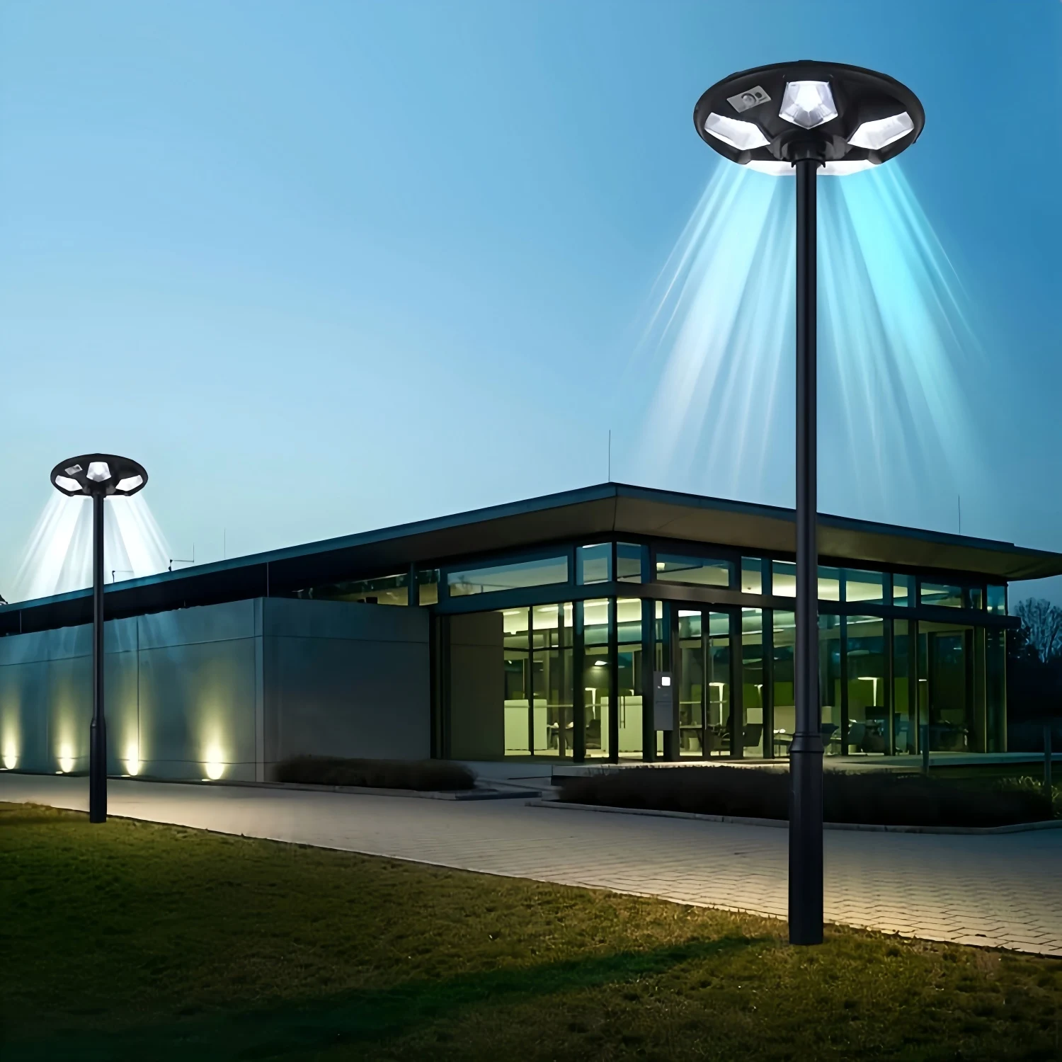 Solar integrierte Straßenlaterne LED Garten Gartenlampe menschlicher Körper Induktion dünne UFO Solar Gartenlampe