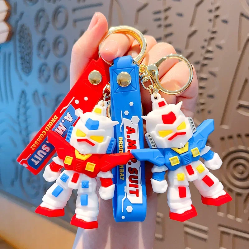 Creative Cute Anime Optimus Prime Doll Key Chains Silicone Bumblebee Transformers Keychain Car Key Rings Bag Pendant