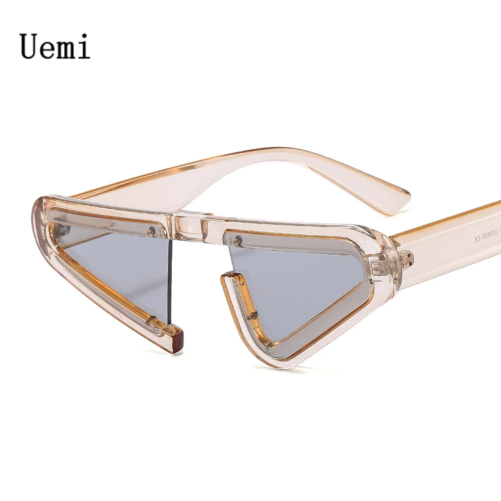 New Fashion Unique Triangle Cat Eye Sunglasses For Women Men Retro Hip Hop Brand Designer Sun Glasses Ins Trending Shades UV400