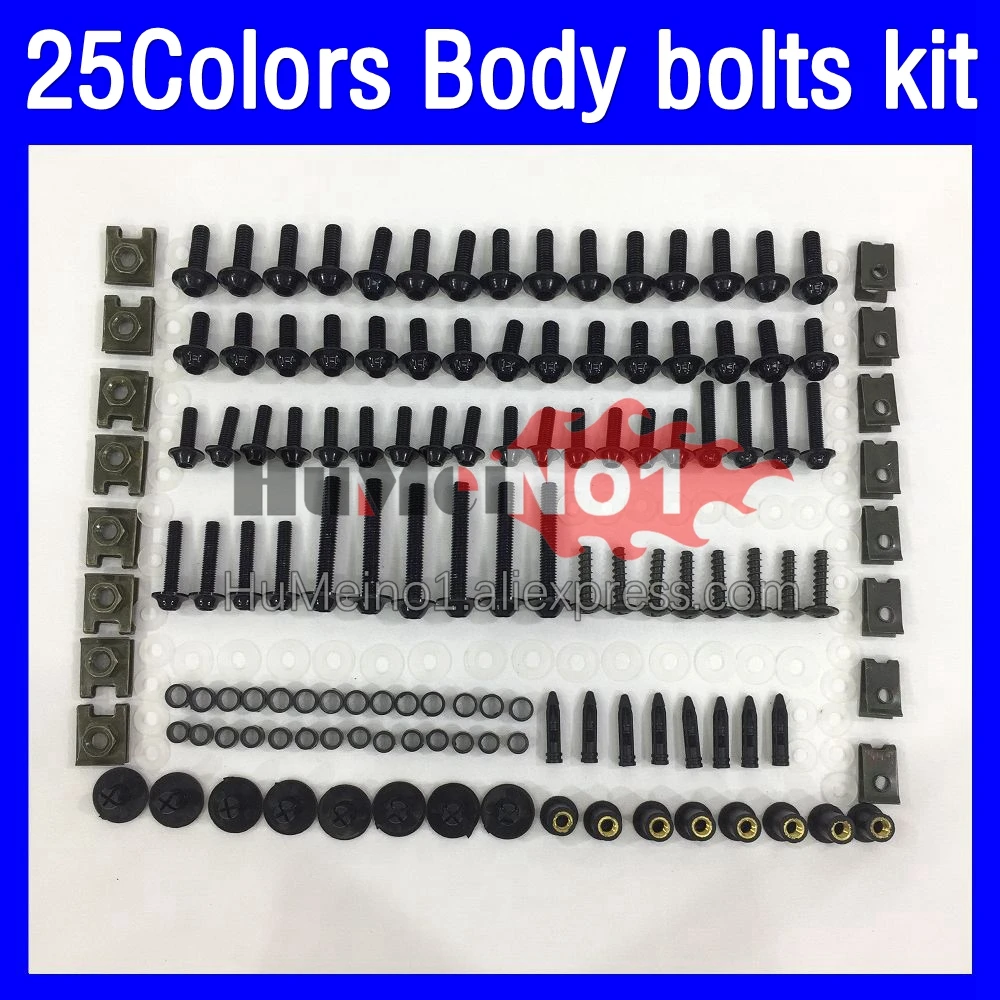 268ps Fairing bolts full screw kit For HONDA CBR1100XX Blackbird CBR1100 CBR 1000 XX 02 03 04 2005 2006 07 Body bolt screws Nuts