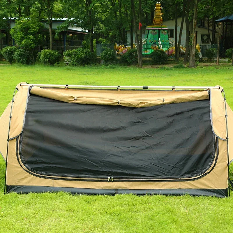 Summer Outdoor Folding Tunnel Tent No-Build Speed-Open Canvas for Camping and Fishing