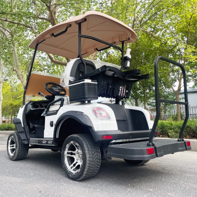 Luxury Electric Golf Cart 2/4/6 Seater For Enhanced Audio Visibility Folding Windshield Bumper Ice Box Sand Bucket X2