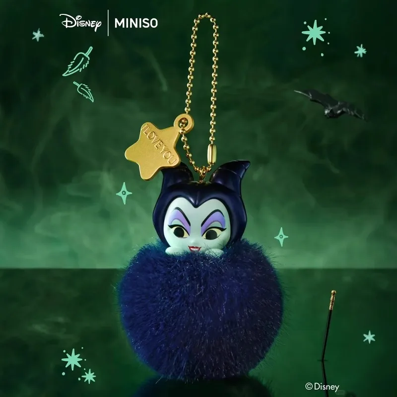 MINISO Disney méchant boîte aveugle jouets fille Anime Figurine modèle film peluche pendentif boîte Surprise cadeau d'anniversaire pour fille