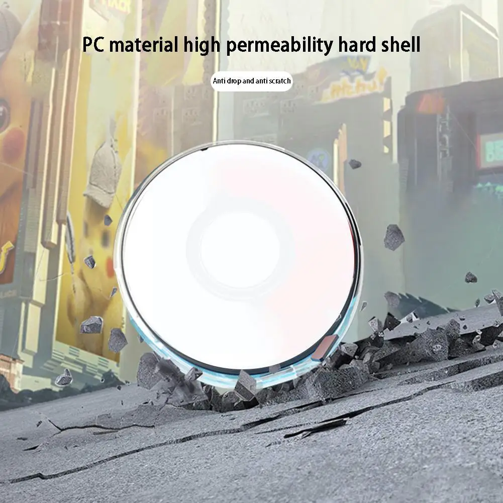 Custodia rigida per Pokemon GO Plus + custodia rigida trasparente per PC con accessori protettivi per cinturino per Pokemon GO Plus + J8X5