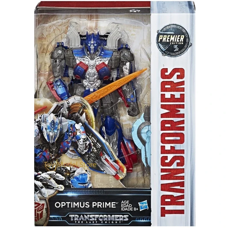 In Stock Transformers Movie 5 American version TLK Class V Optimus Prime Collect Figure Anime Robot Anime Action Models Kid Gift