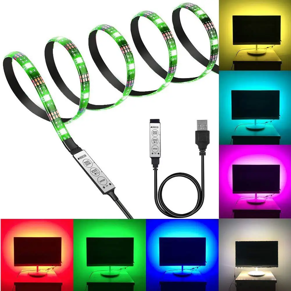 Hot Sale Manual Mini 3 Key TV Background Light Strip Usb5v Light Strip TV Background Light Strip Set