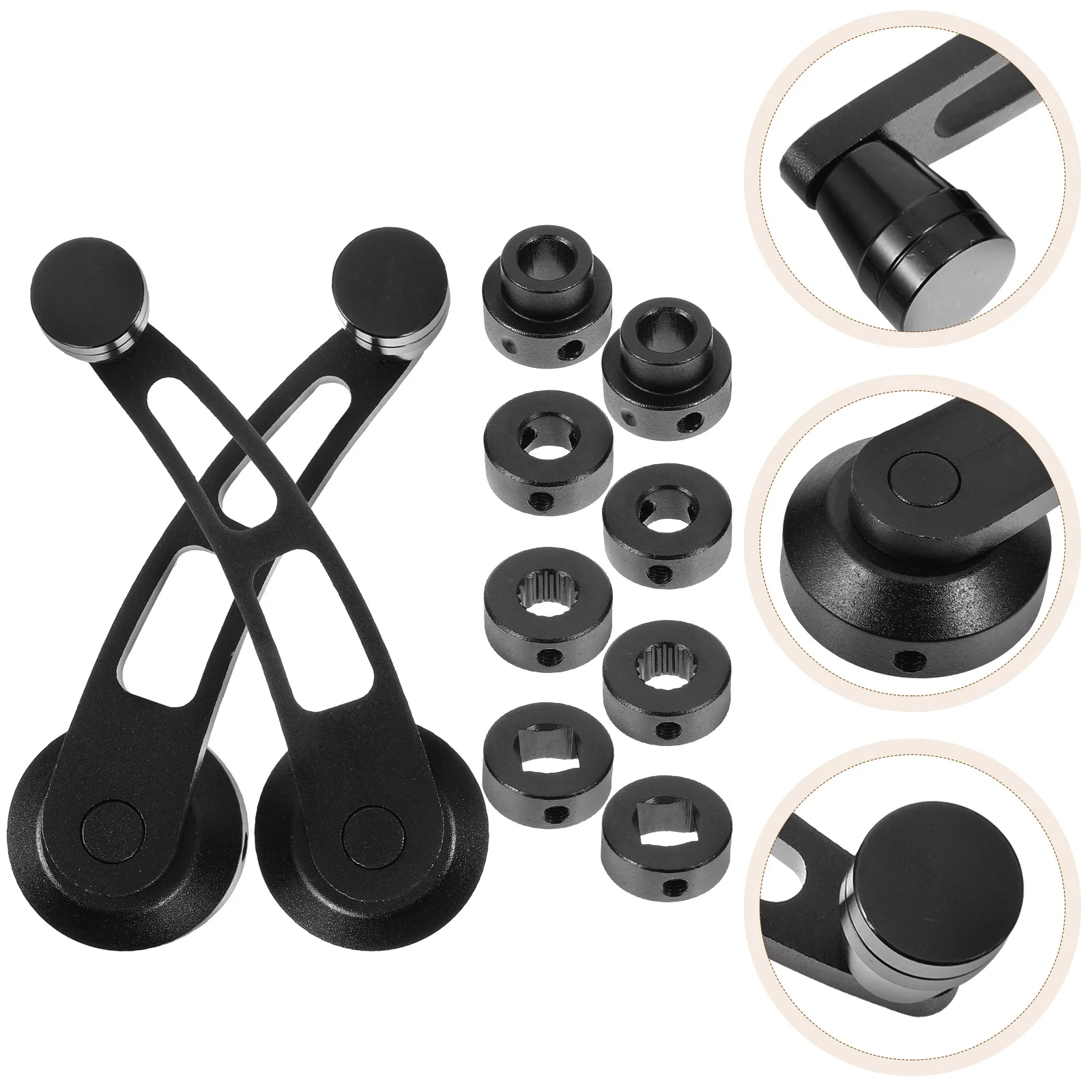 

1 Set of Car Window Handles Window Aluminium Alloy Crank Handles Vehicle Window Shake Handle power window kit