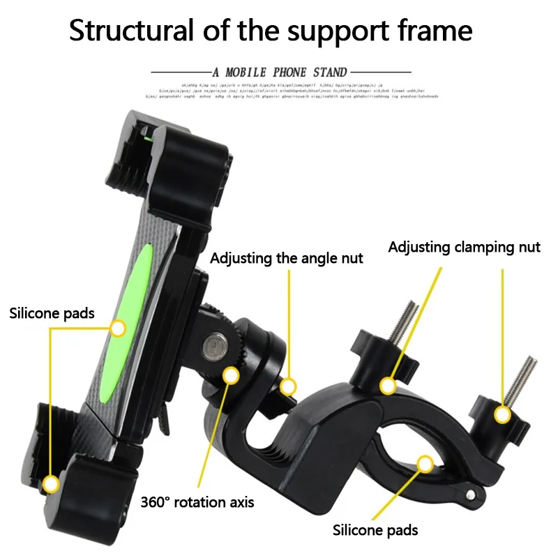 Mobile Phone Stand Electric Bike Shockproof Car Motorbike Mountain Bike Navigation Shooting Bracket Takeaway Cycling Equipment