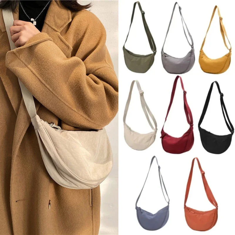 

Fashion Nylon Casual Hobos Chest Bag Underarm Crossbody Bag For Women Students Shoulder Cross Body Bag 2024