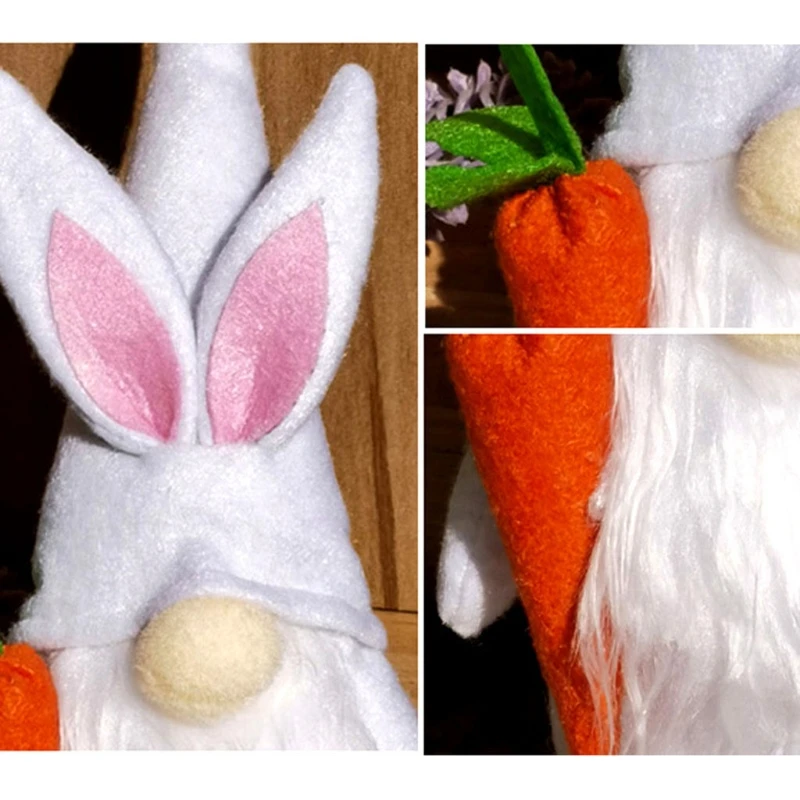 Faceless Easter Rudolf Scandinavian Tomte Rudolf Bunny Hat 45BE