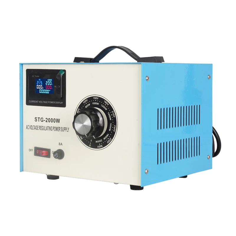 Factory STG-2000VA Fully Automatic 50Hz AC Current 220V Copper Stabilizer Single-Phase Flyback Voltage Regulator for Home Use