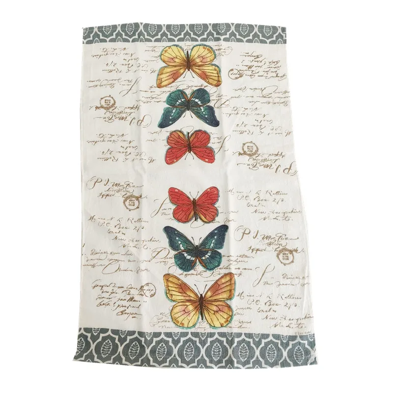5 Stück/Set 41x64cm 100% Baumwolle Bunt Bedruckte Geschirrtücher Reinigungstücher Tischservietten Kochutensilien Küchen-Handtücher – Detail 5