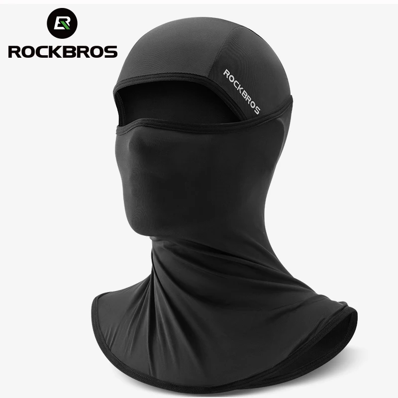 ROCKBROS Summer Ice Silk Bike Caps Anti-UV Sun Protection Breathable Bicycle Bandana Scarf Sports MTB Road Full Face Mask Cap