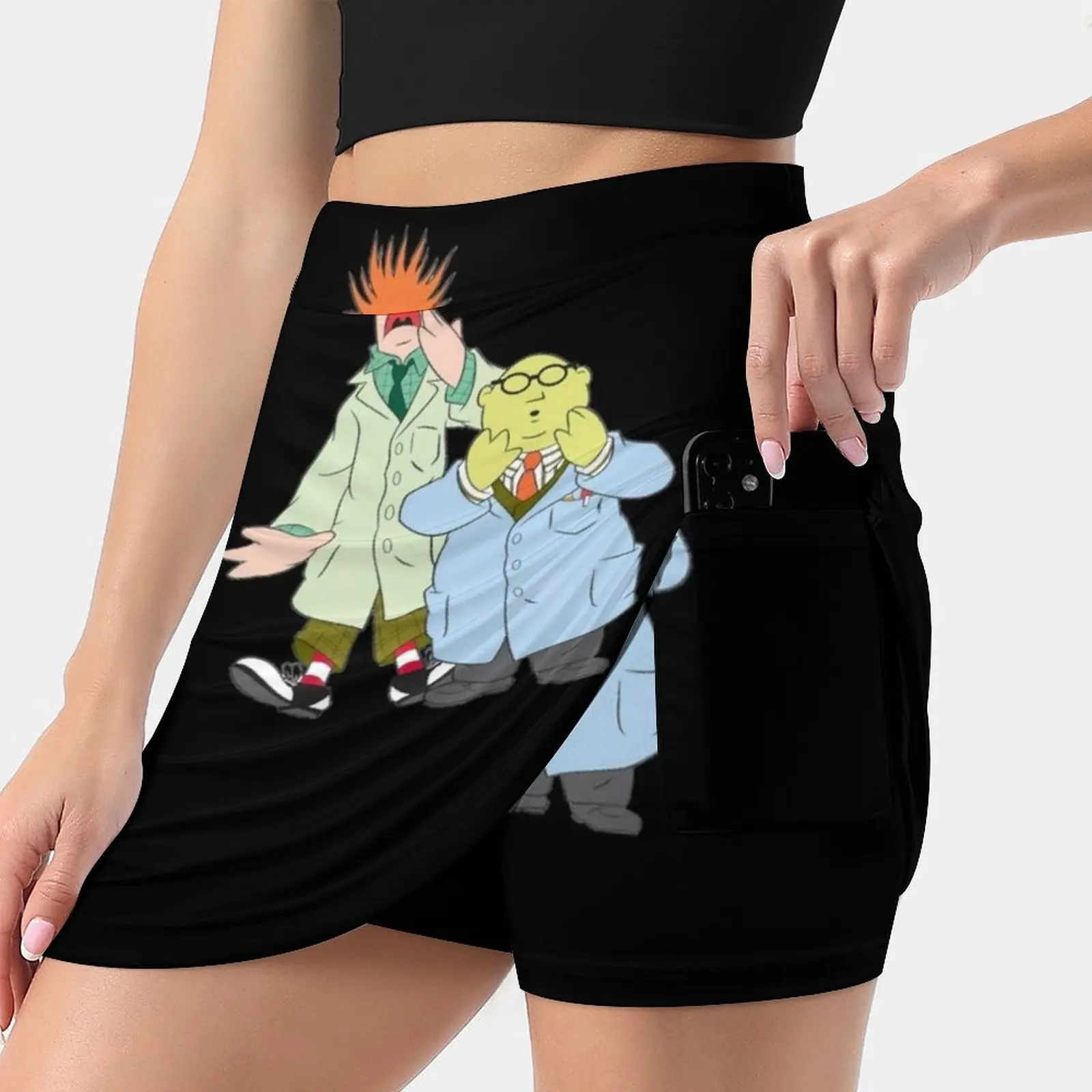 Beaker And Dr. Bunsen Honeydew The Show Women's skirt Aesthetic skirts New Fashion Short Skirts S Beaker Beaker S Beaker S Show