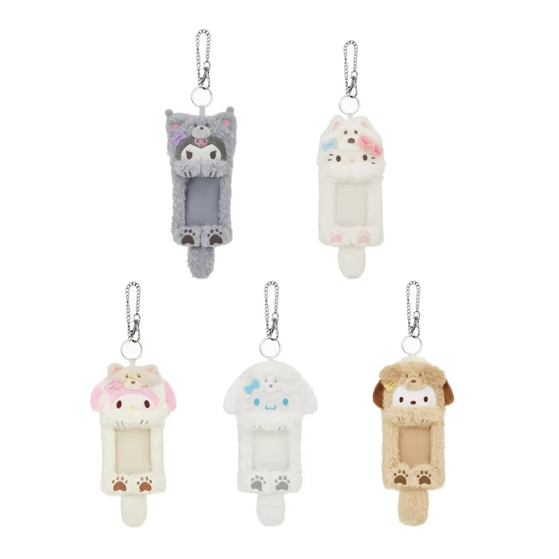

Kawaii Sanrio Hobby My Melody Kuromi Cinnamoroll Hello Kitty мультяшный плюшевый чехол для карт, защитный чехол, подарок на день рождения