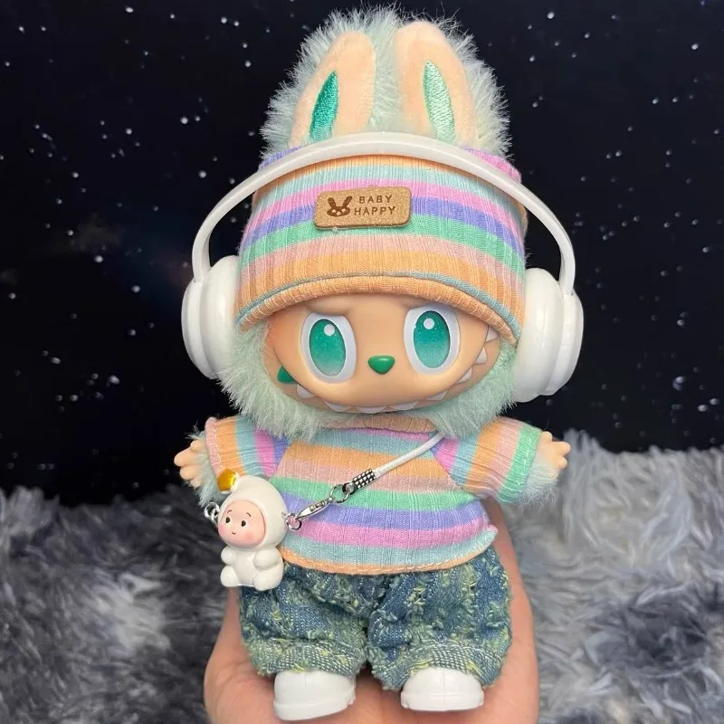

Color Striped Babyclothes Calm Hope Green Qing Ti Guo La Bubu Clothes Rainbow Suit